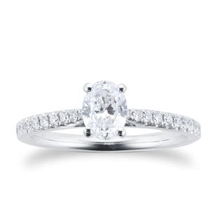 Mappin & Webb Constance Platinum Oval Cut 0.64cttw Engagement Ring