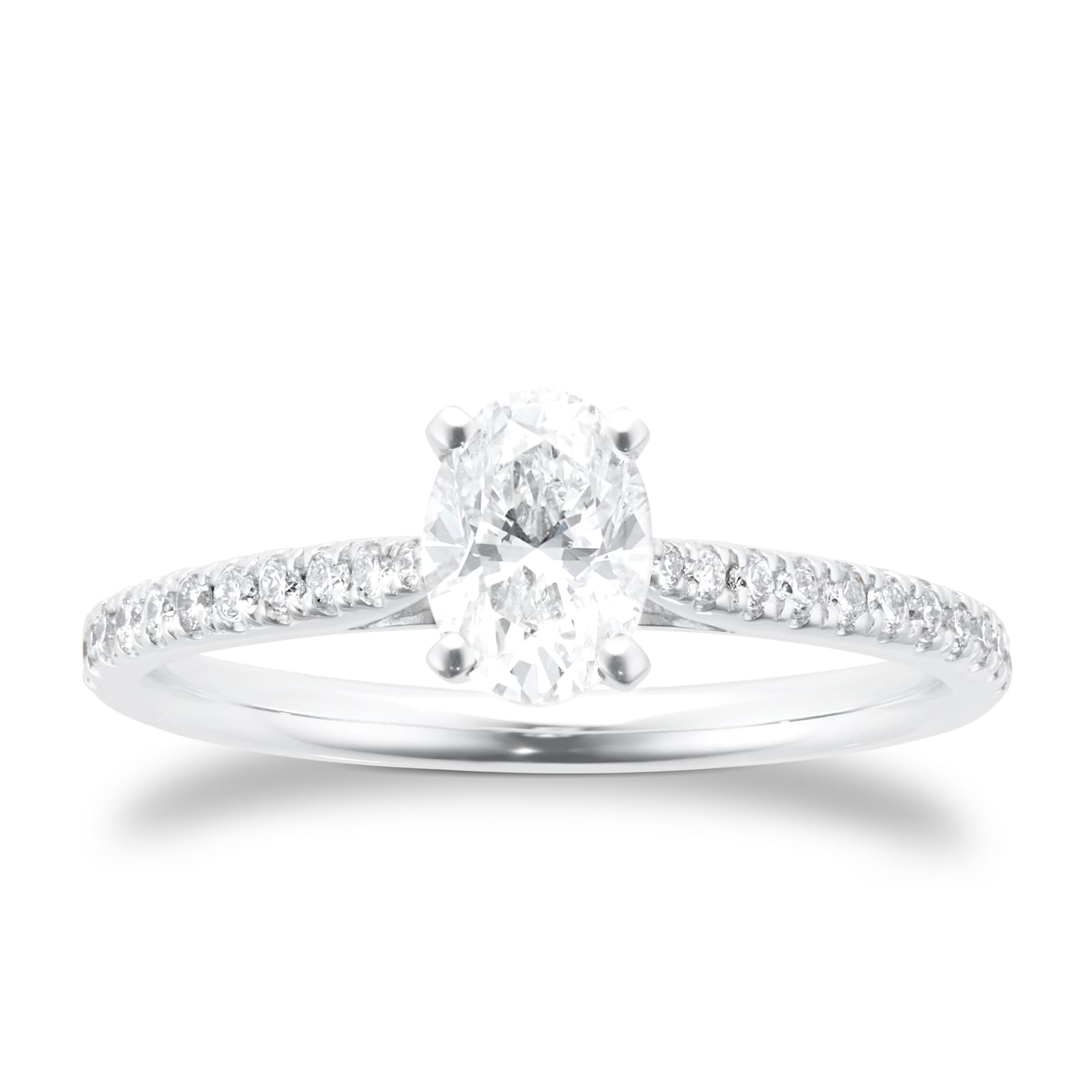 Constance Platinum Oval Cut 0.84cttw Engagement Ring - Ring Size N