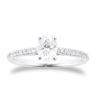 Mappin & Webb Constance Platinum Oval Cut 0.84cttw Engagement Ring