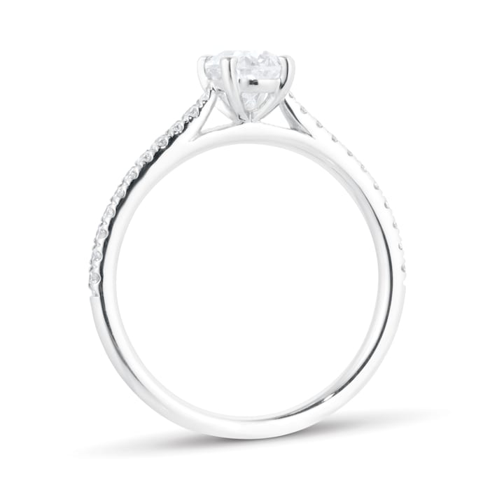 Mappin & Webb Constance Platinum Oval Cut 0.84cttw Engagement Ring