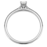 Mappin & Webb Constance Platinum Emerald Cut 0.44cttw Engagement Ring