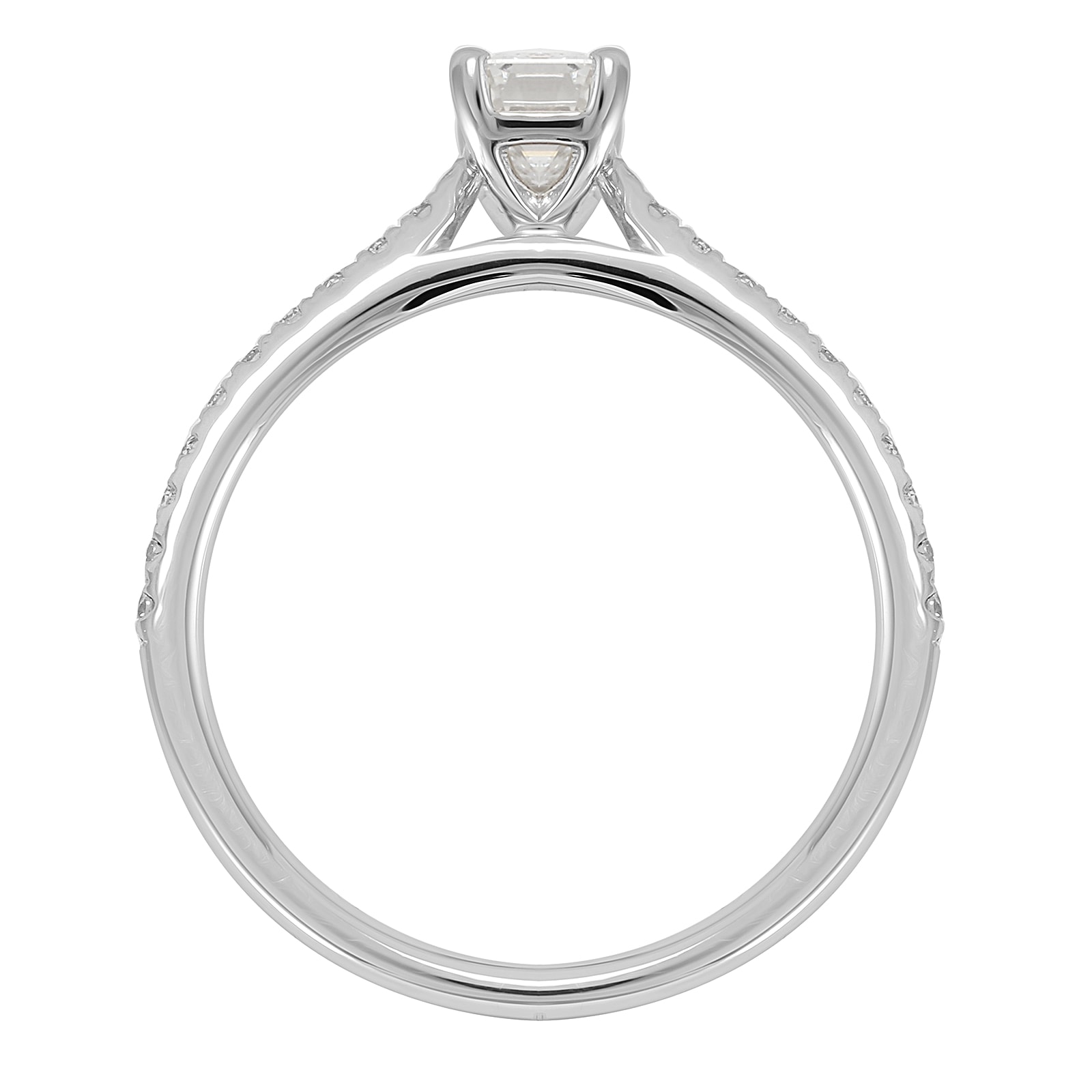 Mappin & Webb Constance Platinum Emerald Cut 0.64cttw Engagement Ring ...