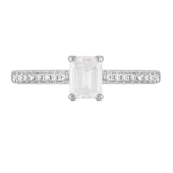 Mappin & Webb Constance Platinum Emerald Cut 0.64cttw Engagement Ring