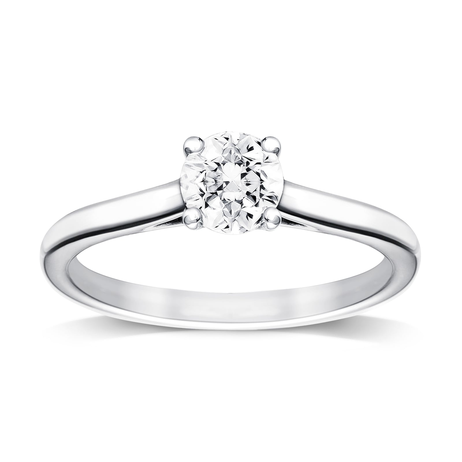 platinum 0.50 ct diamond solitaire ring