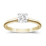 Goldsmiths 18ct Yellow Gold 0.50ct Brilliant Cut Diamond Solitaire Ring