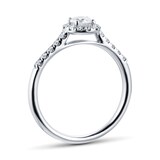 Goldsmiths 18ct White Gold 0.50ct Brilliant Cut Diamond Halo Ring