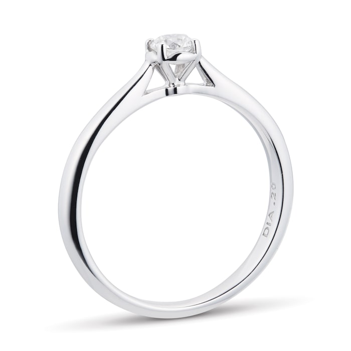 Goldsmiths 9ct White Gold 0.20ct Diamond Illusion Ring