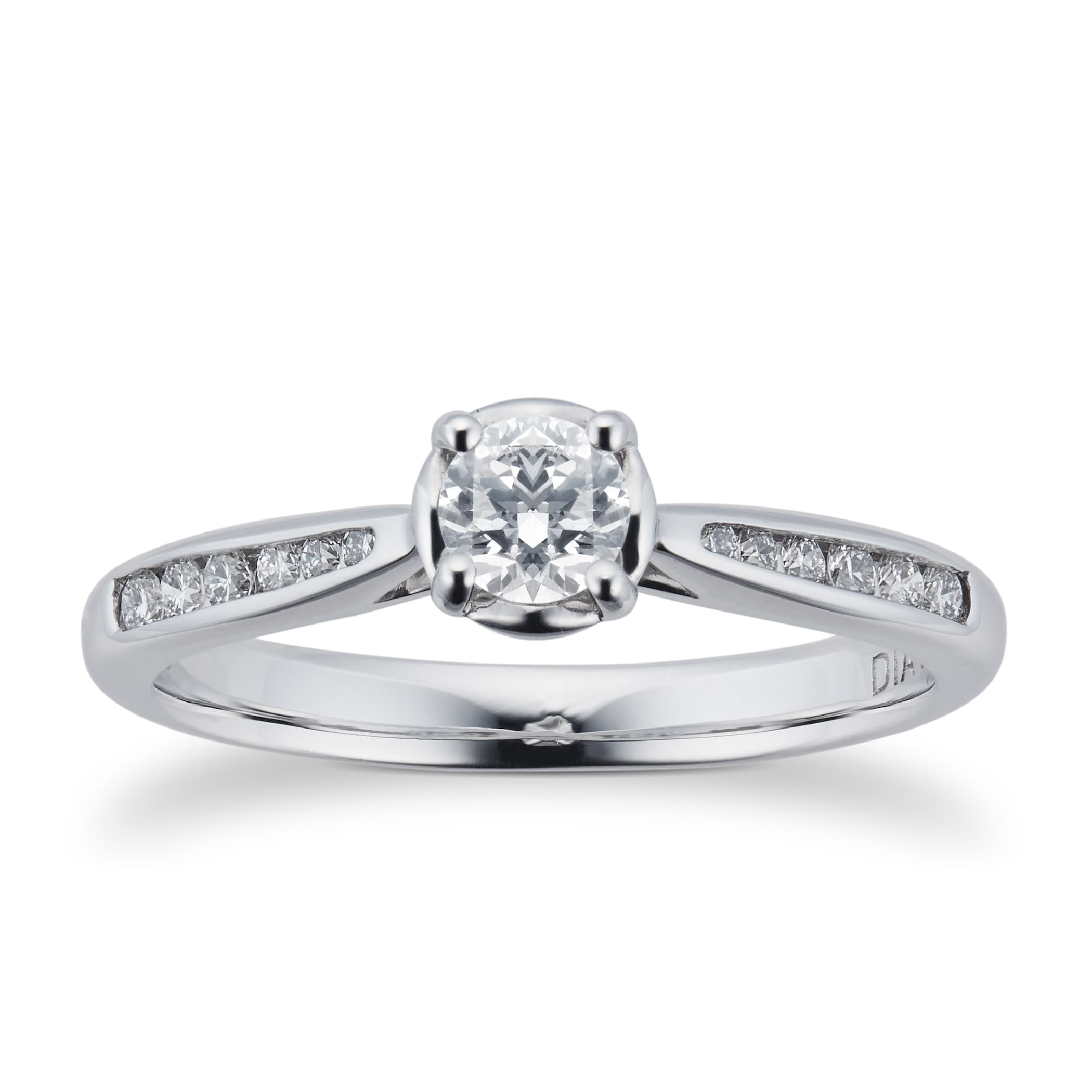 Goldsmiths 9ct White Gold 0.40cttw Diamond Illusion Ring Goldsmiths 9ct White Gold 0.40cttw Diamond Illusion Ring