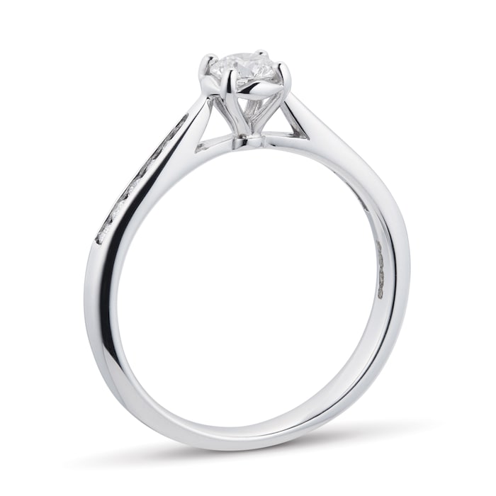 Goldsmiths 9ct White Gold  0.40cttw Diamond Illusion Ring