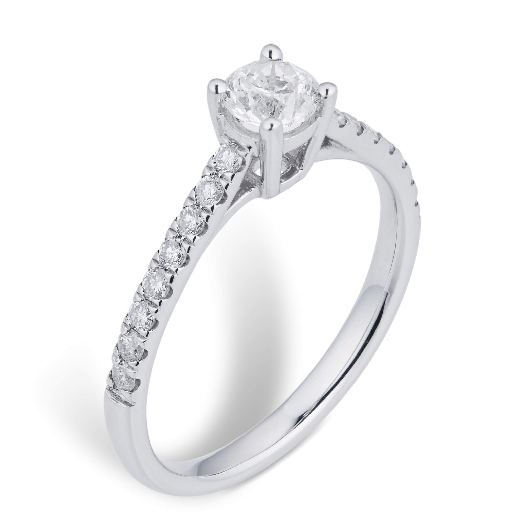 Goldsmiths 9ct White Gold 0.75cttw Diamond Ring