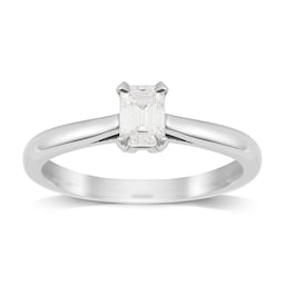 06018043 - Belvedere Platinum 0.80ct Emerald Diamond Engagement Ring