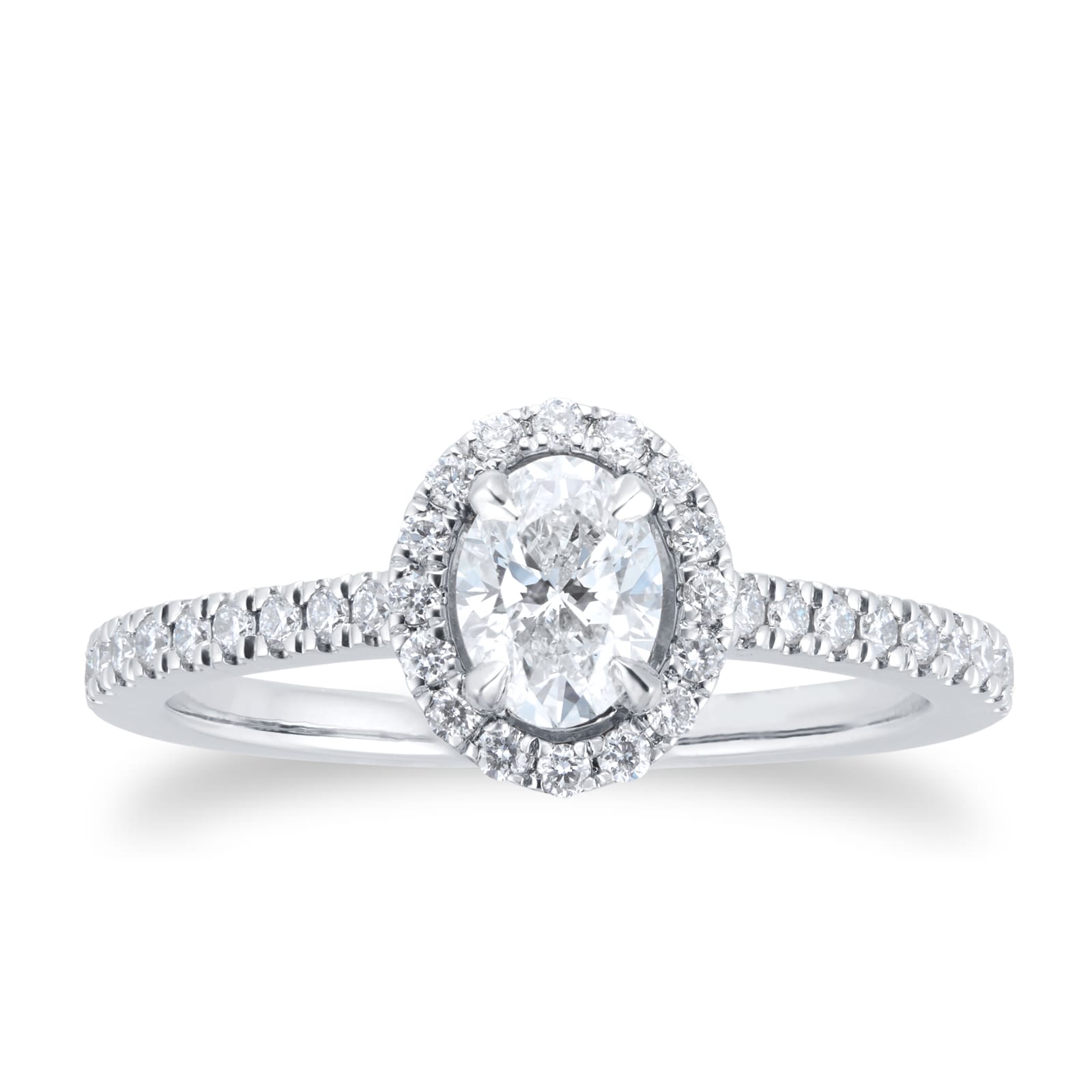 Amelia Platinum 0.75cttw Diamond Engagement Ring - Ring Size N