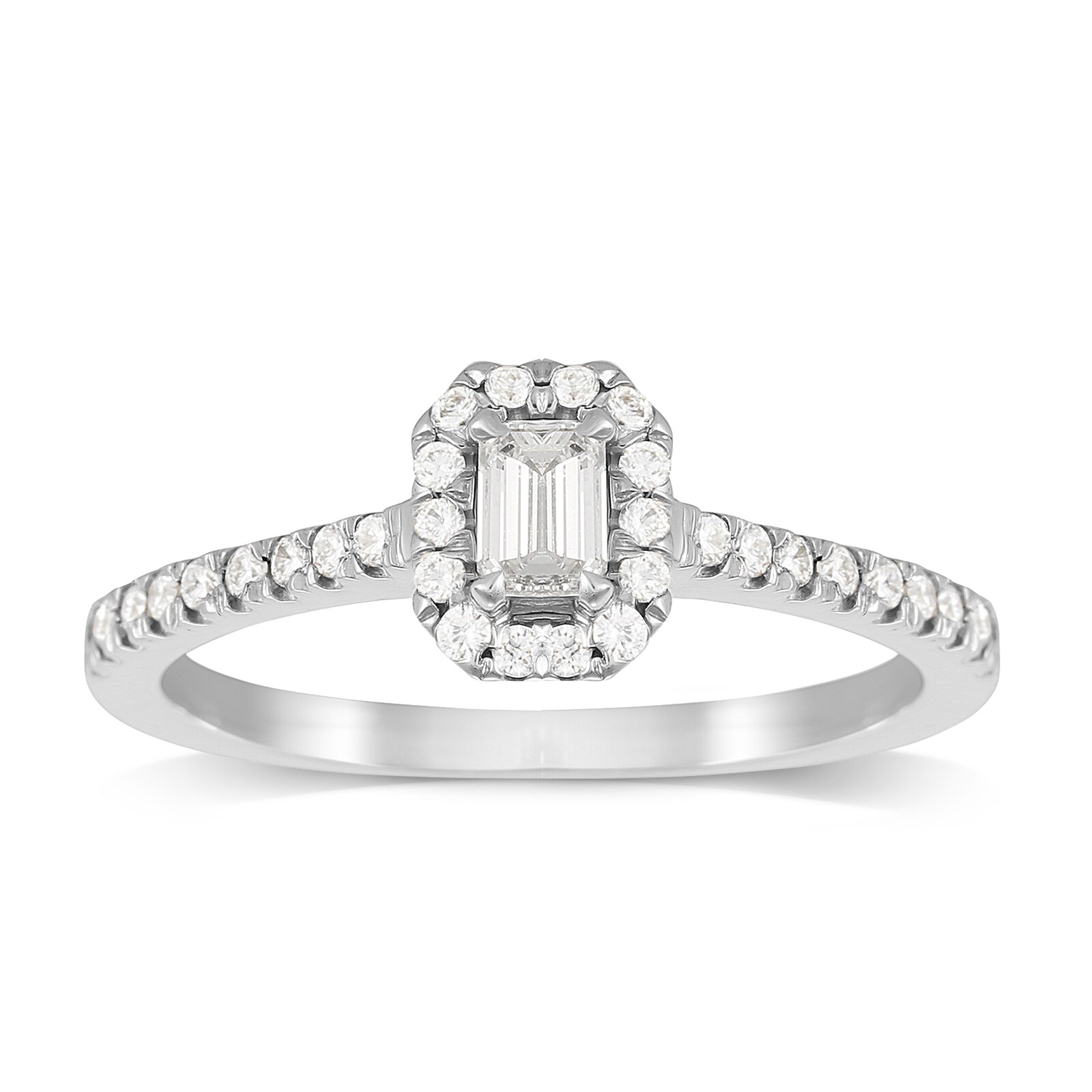 Amelia Platinum 0.33cttw Diamond Engagement Ring - Ring Size M
