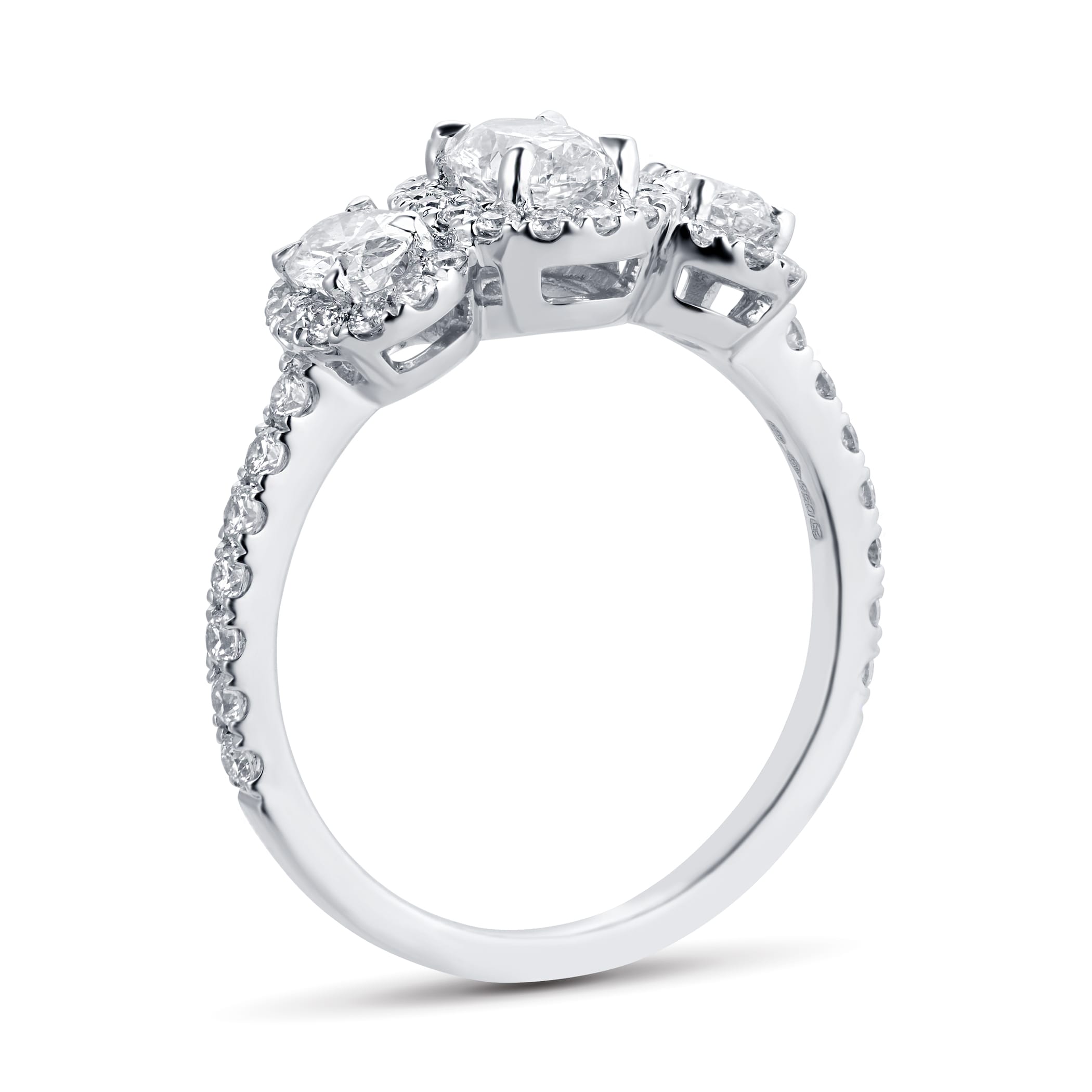 Mappin & Webb Amelia Platinum Oval 1.50cttw Diamond Engagement Ring