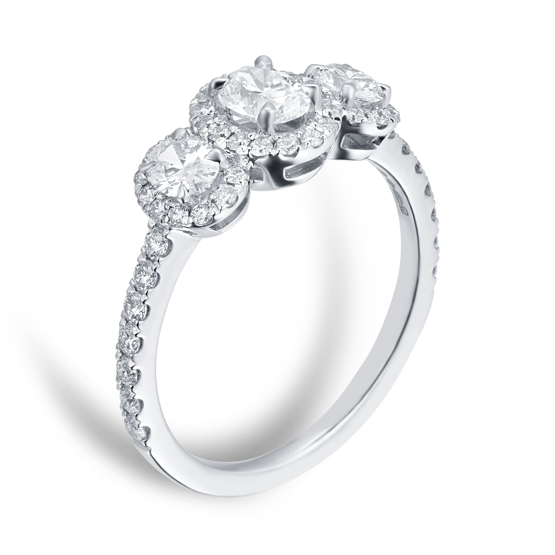 Mappin & Webb Amelia Platinum Oval 1.50cttw Diamond Engagement Ring