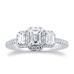 Mappin & Webb Amelia Platinum 1.00cttw Diamond Engagement Ring