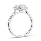 Goldsmiths 18ct White Gold 0.75cttw Cushion Cluster Ring
