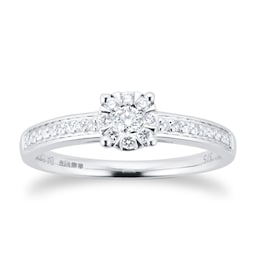 06018194 - 9ct White Gold 0.25cttw Diamond Multistore Ring
