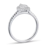 Goldsmiths 9ct White Gold 0.33cttw Diamond Marquise Cluster Ring