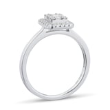 Goldsmiths 18ct White Gold 0.35cttw Diamond Mixed Cut Cluster Ring