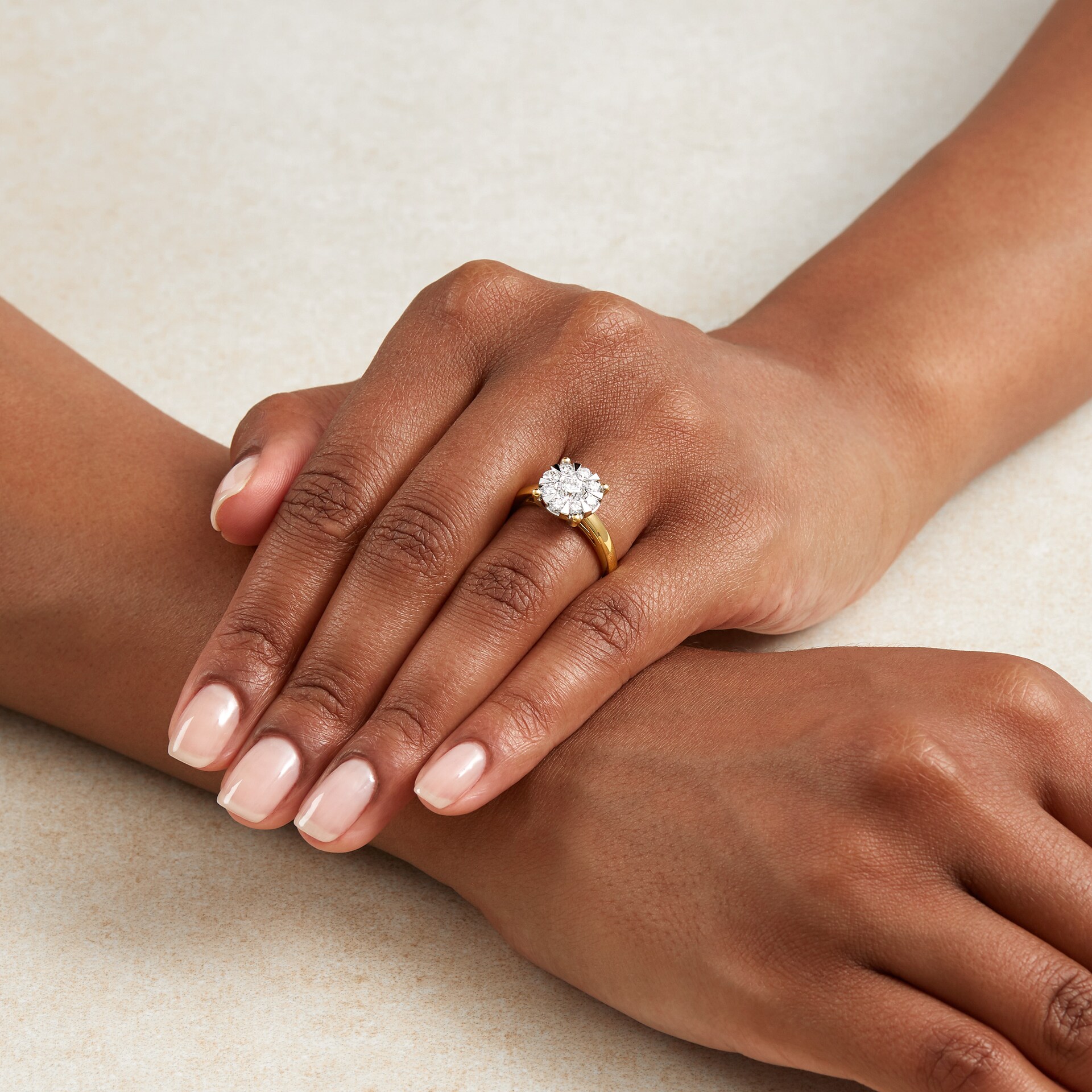 Goldsmiths 18ct Yellow Gold 1.00cttw Diamond Multistore Ring