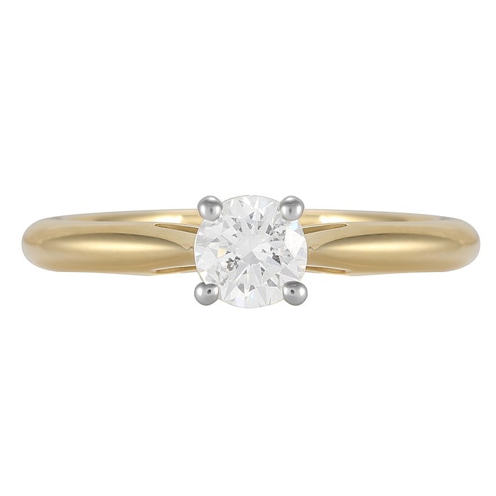 Mappin & Webb Silhouette 18ct Yellow Gold 0.25ct Diamond Engagement Ring - Ring Size Q