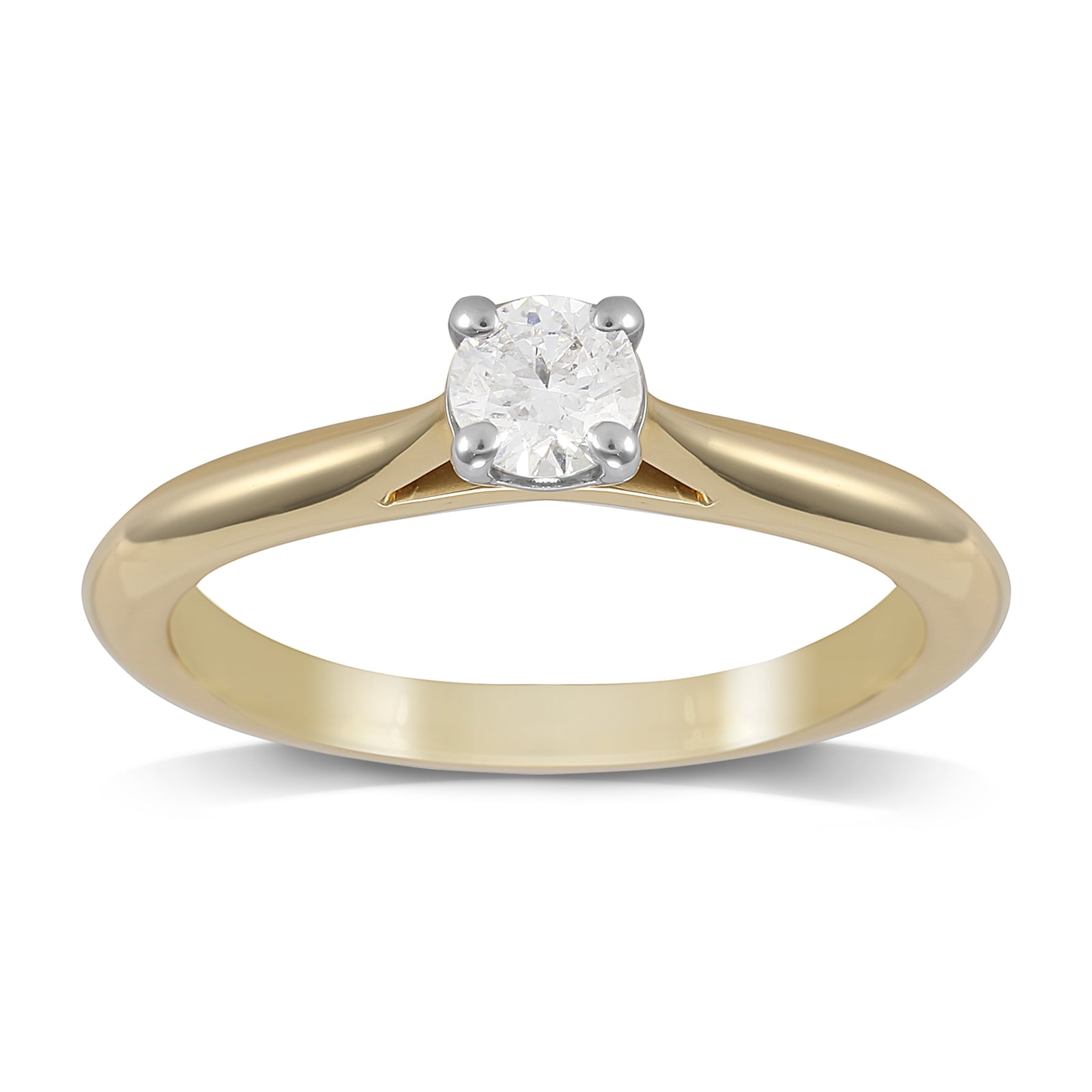 Mappin & Webb Silhouette 18ct Yellow Gold 0.50ct Diamond Engagement Ring