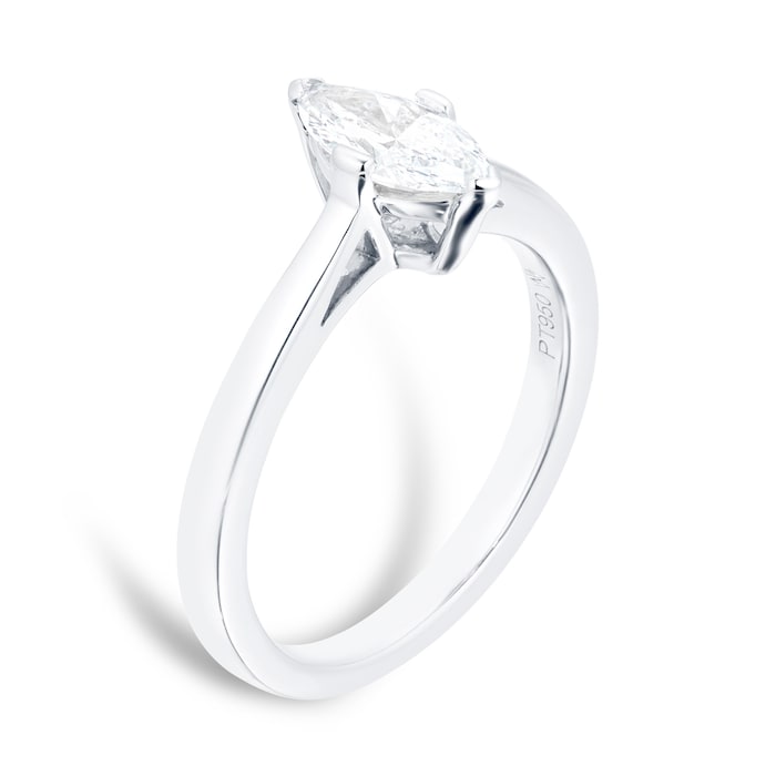 Mappin & Webb Belvedere Platinum 0.50ct Marquise Diamond Engagement Ring