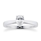 Mappin & Webb Belvedere Platinum 0.50ct Pear Diamond Engagement Ring