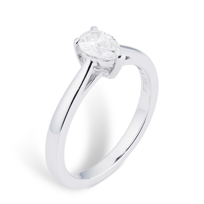 Mappin & Webb Belvedere Platinum 0.50ct Pear Diamond Engagement Ring