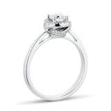 Goldsmiths Platinum 0.55cttw Diamond Halo Engagement Ring