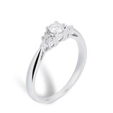 Goldsmiths 18ct White Gold 0.30cttw Goldsmiths Brightest Diamond Trefoil Engagement Ring