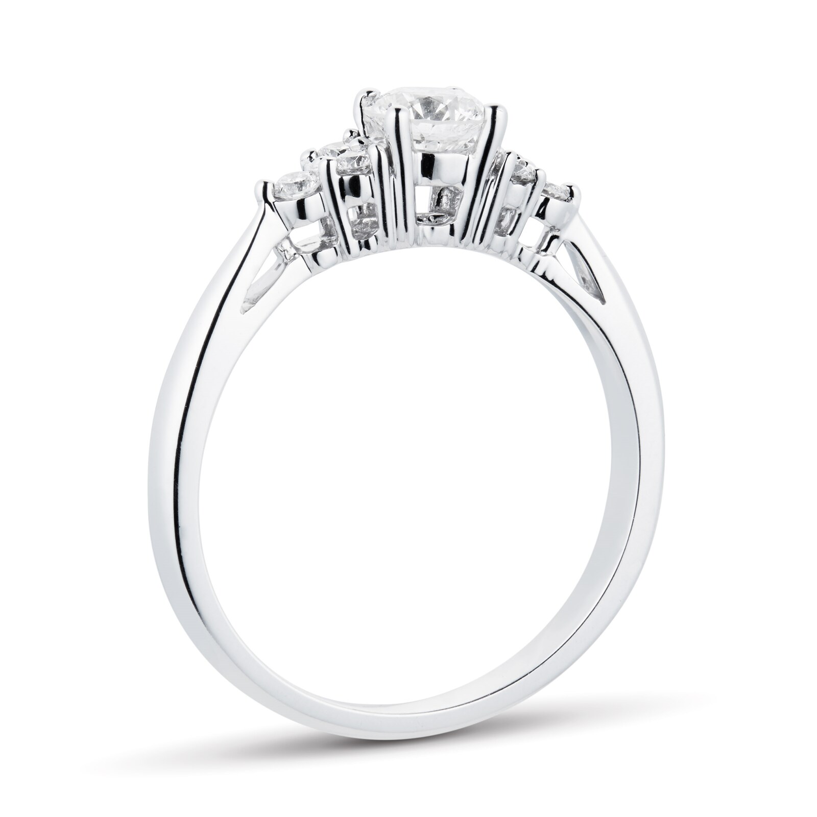 Goldsmiths 18ct White Gold 0.50cttw Goldsmiths Brightest Diamond Trefoil Engagement Ring