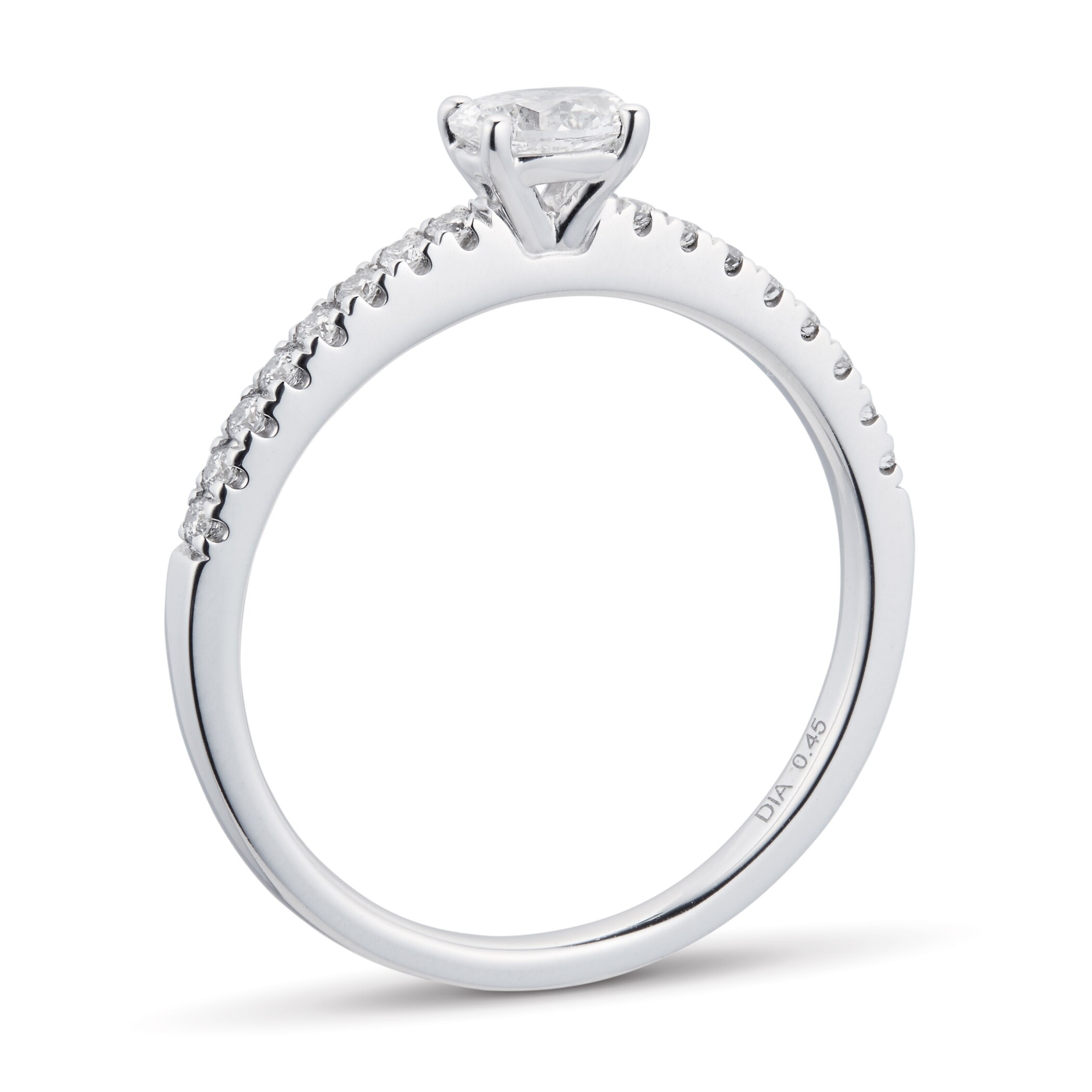 Goldsmiths 9ct White Gold 0.45cttw Diamond Oval Cut Engagement Ring Goldsmiths 9ct White Gold 0.45cttw Diamond Oval Cut Engagement Ring
