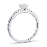 Goldsmiths 9ct White Gold 0.45cttw Diamond Oval Cut Engagement Ring