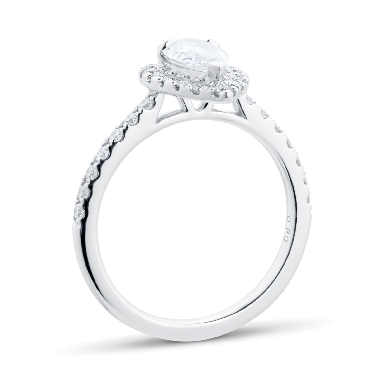 Goldsmiths Platinum 0.80cttw Diamond Pear Cut Halo Engagement Ring Goldsmiths Platinum 0.80cttw Diamond Pear Cut Halo Engagement Ring