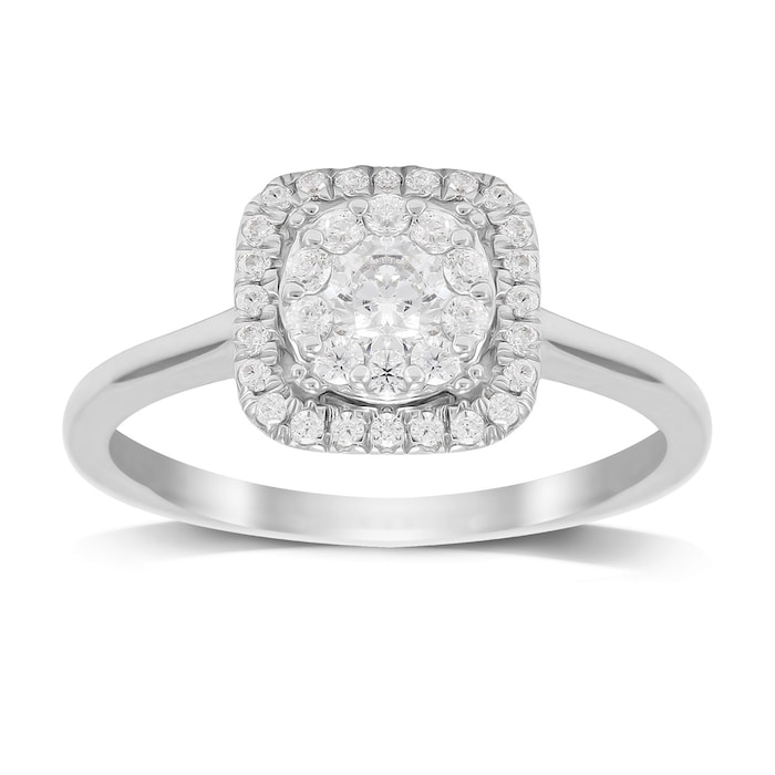 Goldsmiths 18ct White Gold 0.50ct Diamond Touch Set Ring