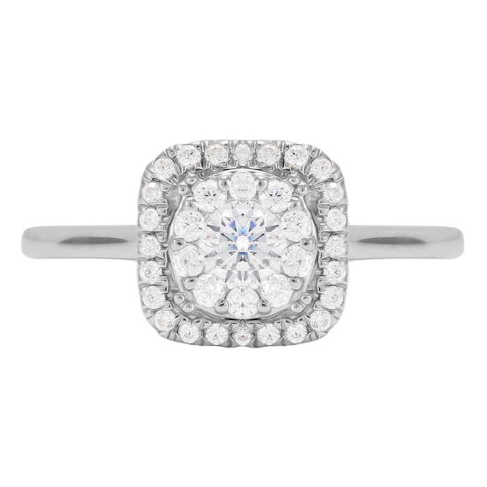 Goldsmiths 18ct White Gold 0.50ct Diamond Touch Set Ring