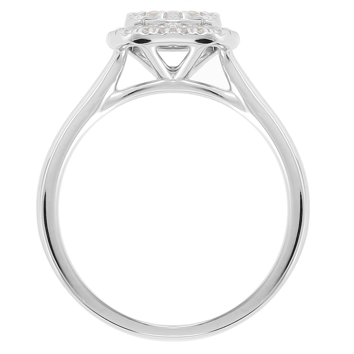 Goldsmiths 18ct White Gold 0.50ct Diamond Touch Set Ring