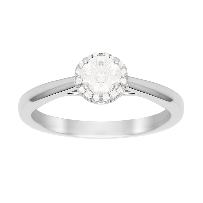 Goldsmiths Brilliant Cut 0.50 Carat Total Weight Diamond Ring In Platinum