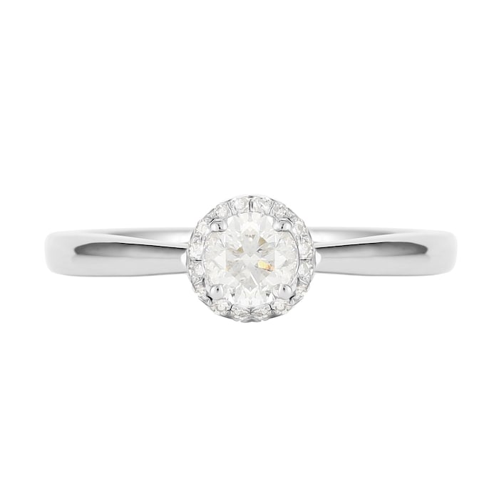 Goldsmiths Brilliant Cut 0.50 Carat Total Weight Diamond Ring In Platinum