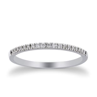 Goldsmiths 18ct White Gold 0.80cttw Cluster Bridal Set