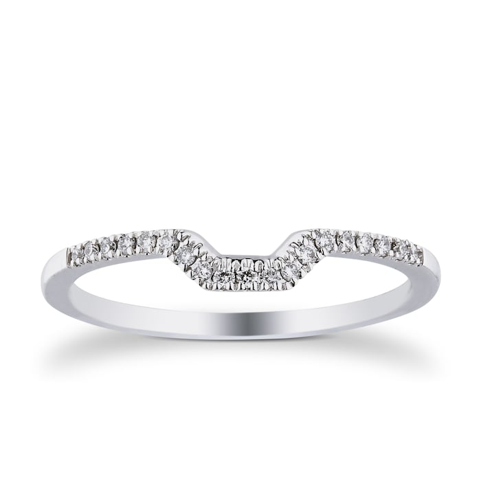 Goldsmiths 18ct White Gold 0.50cttw Hexagon Bridal Set - Ring Size N