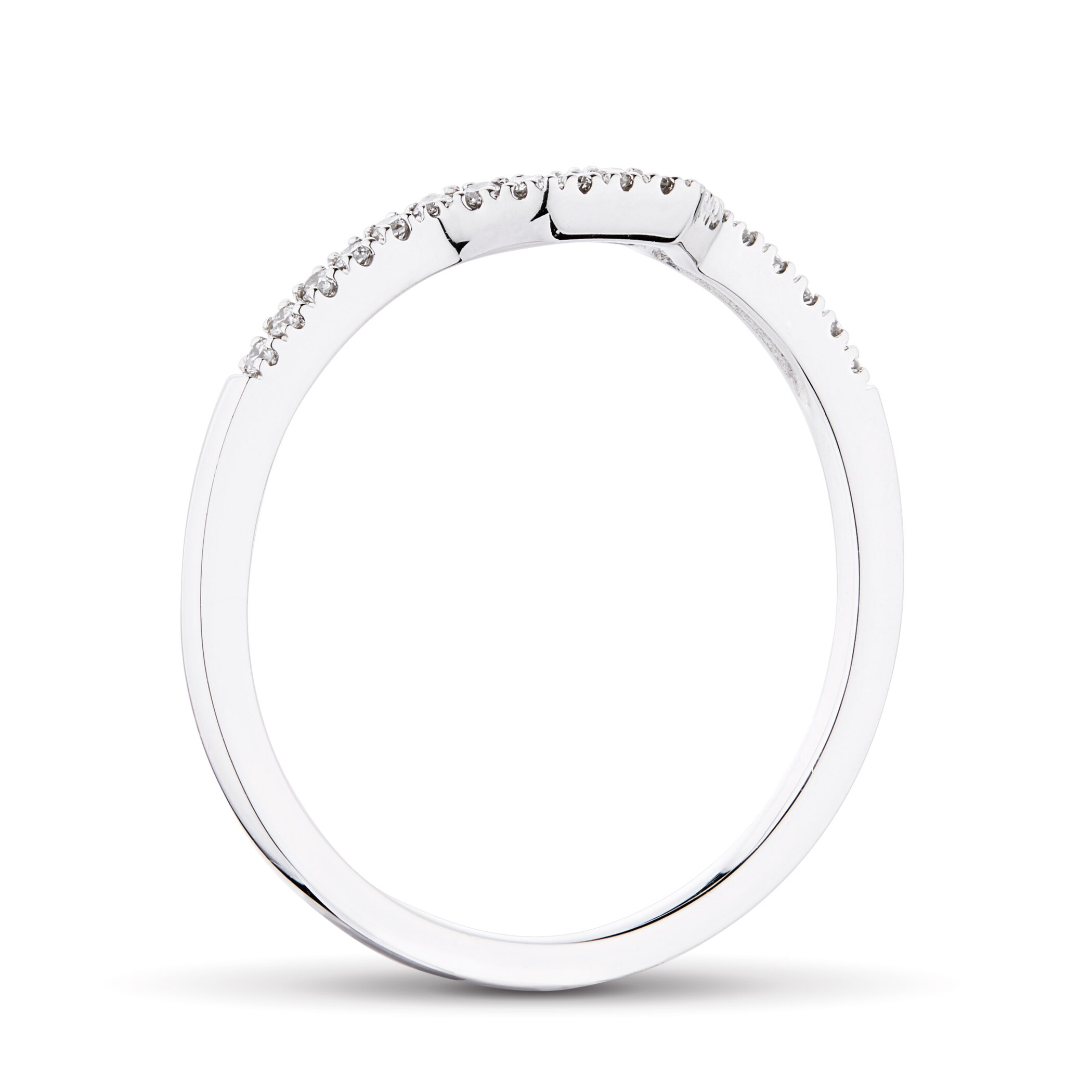 Goldsmiths 18ct White Gold 0.50cttw Hexagon Bridal Set - Ring Size N