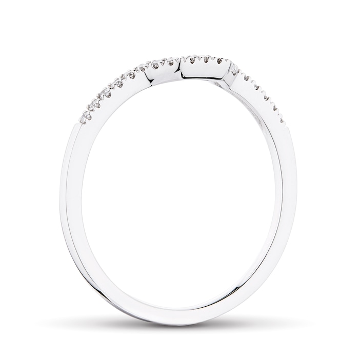 Goldsmiths 18ct White Gold 0.50cttw Hexagon Bridal Set - Ring Size J