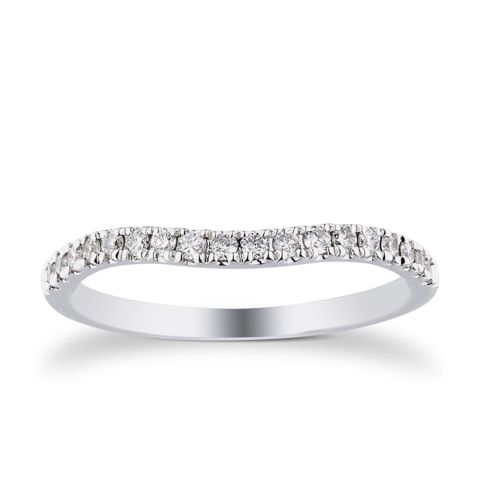 Goldsmiths 18ct White Gold 1.00cttw Round Bridal Set - Ring Size K