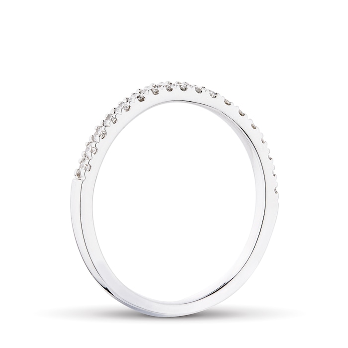 Goldsmiths 18ct White Gold 1.00cttw Round Bridal Set - Ring Size J