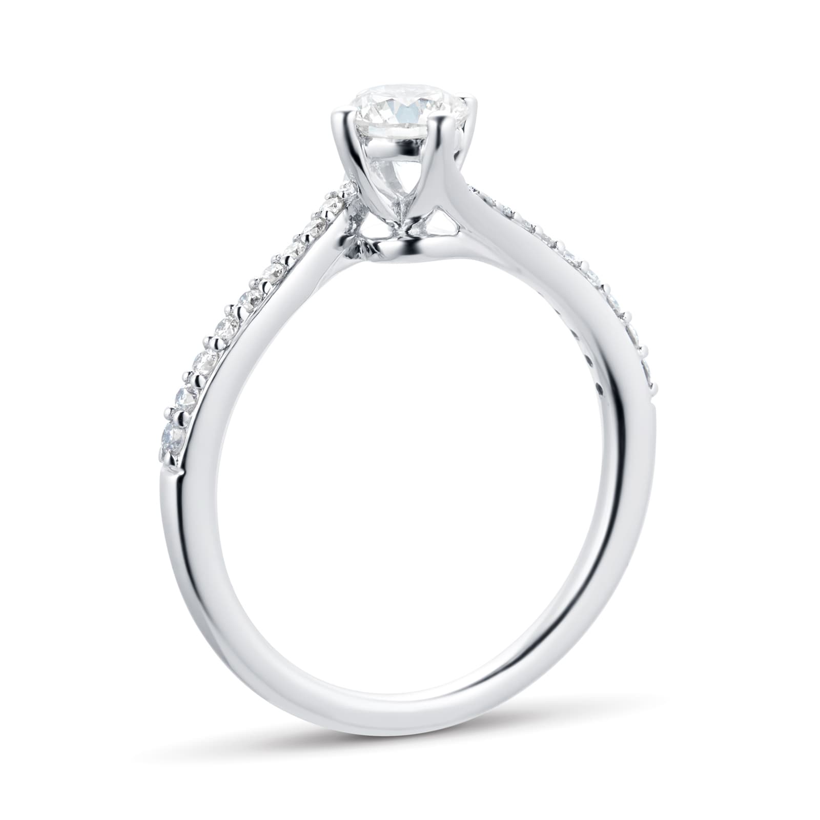 Goldsmiths 9ct White Gold 0.50cttw Diamond Twist Ring - Ring Size J Goldsmiths 9ct White Gold 0.50cttw Diamond Twist Ring - Ring Size J