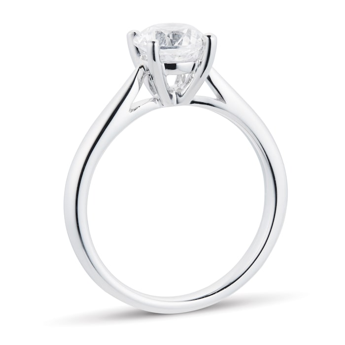 Goldsmiths Platinum 1.00ct Brilliant Cut Diamond Solitaire Ring - Ring Size L