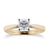 Goldsmiths 18ct Yellow Gold Brilliant Cut 0.70ct Solitaire Diamond Ring - Ring Size P